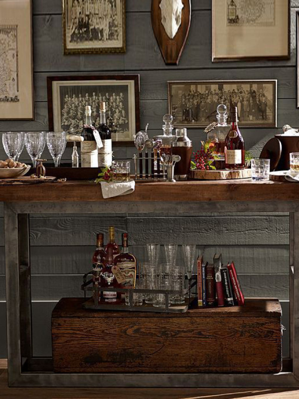 Стол консольный в стиле лофт GES-409